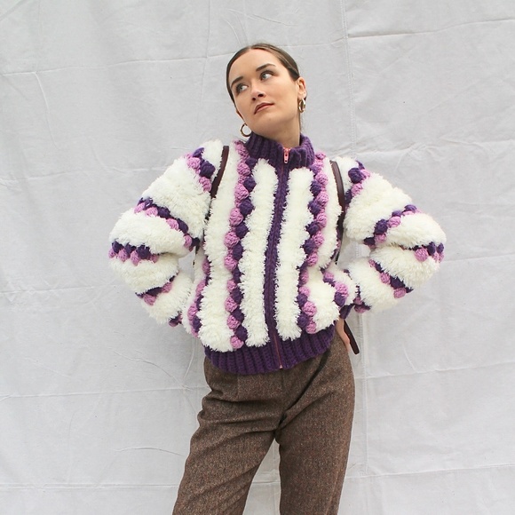 Le Sweater Jackets & Blazers - 🌐Vintage Le Sweater fuzzy knit jacket